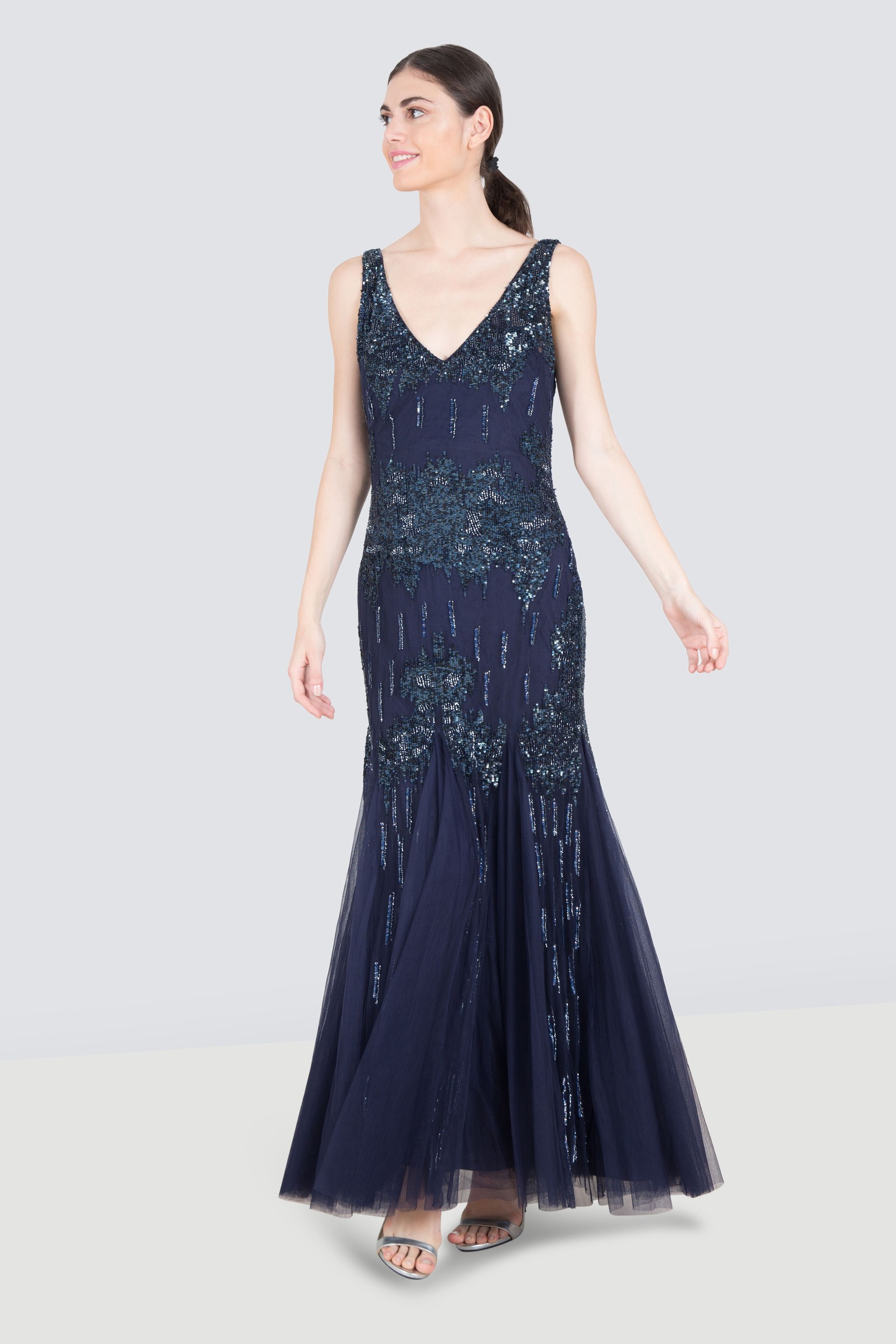 Rent ALBERTO MAKALI Tulle Navy Dress in Dubai Designer 24