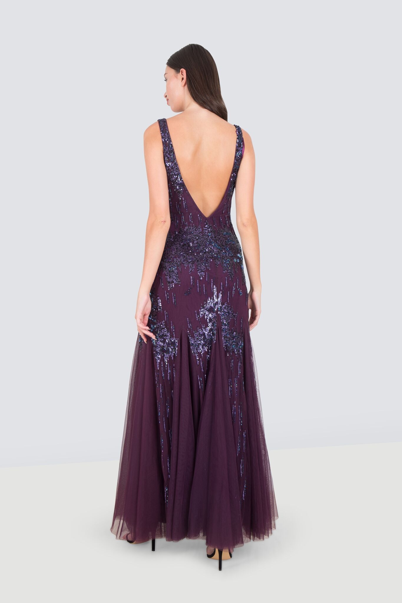 Rent ALBERTO MAKALI Tulle Maroon Dress in Dubai Designer 24