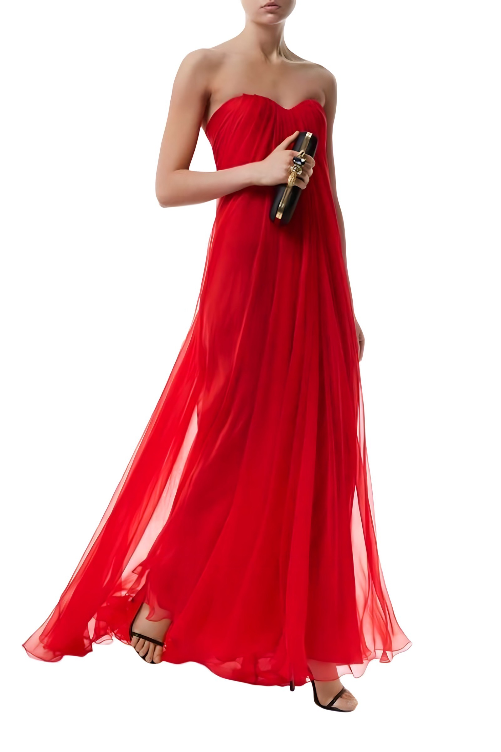 Rent ALEXANDER MCQUEEN Flowy Strapless Long Dress in Dubai - Designer 24