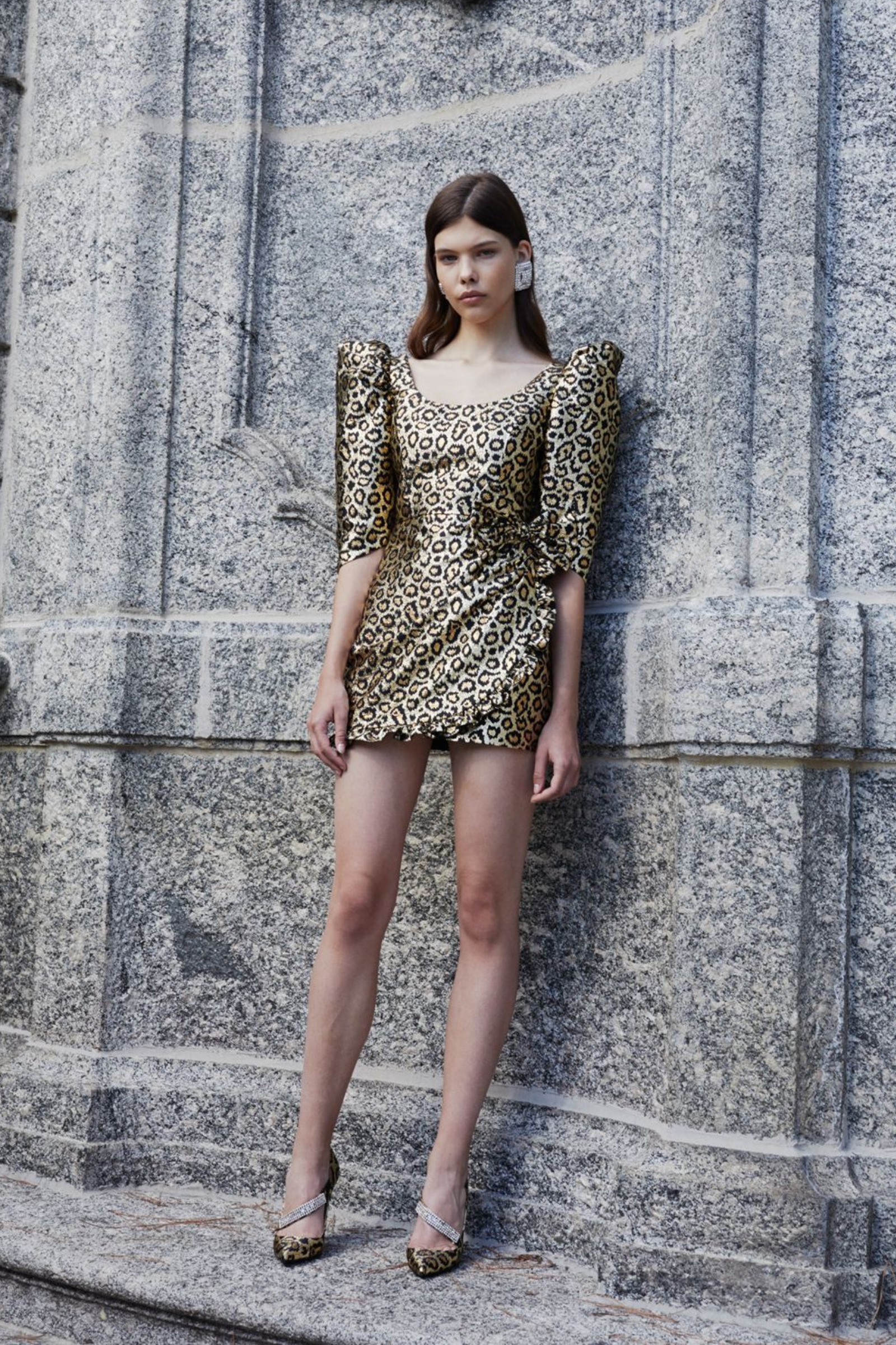 Alessandra rich 2025 leopard dress