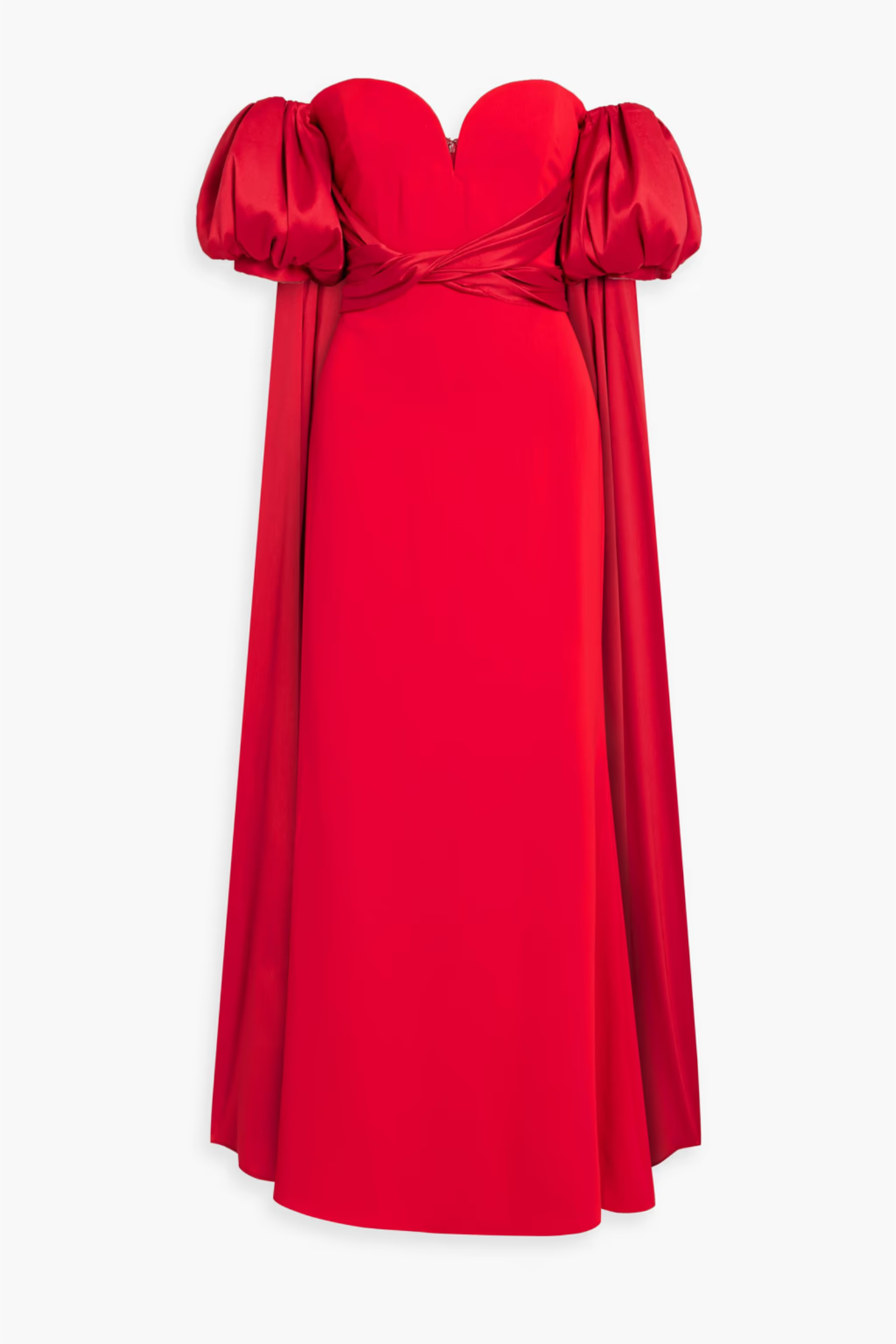 Rent BADGLEY MISCHKA Off Shoulder Draped Ponte Gown in Dubai Designer 24