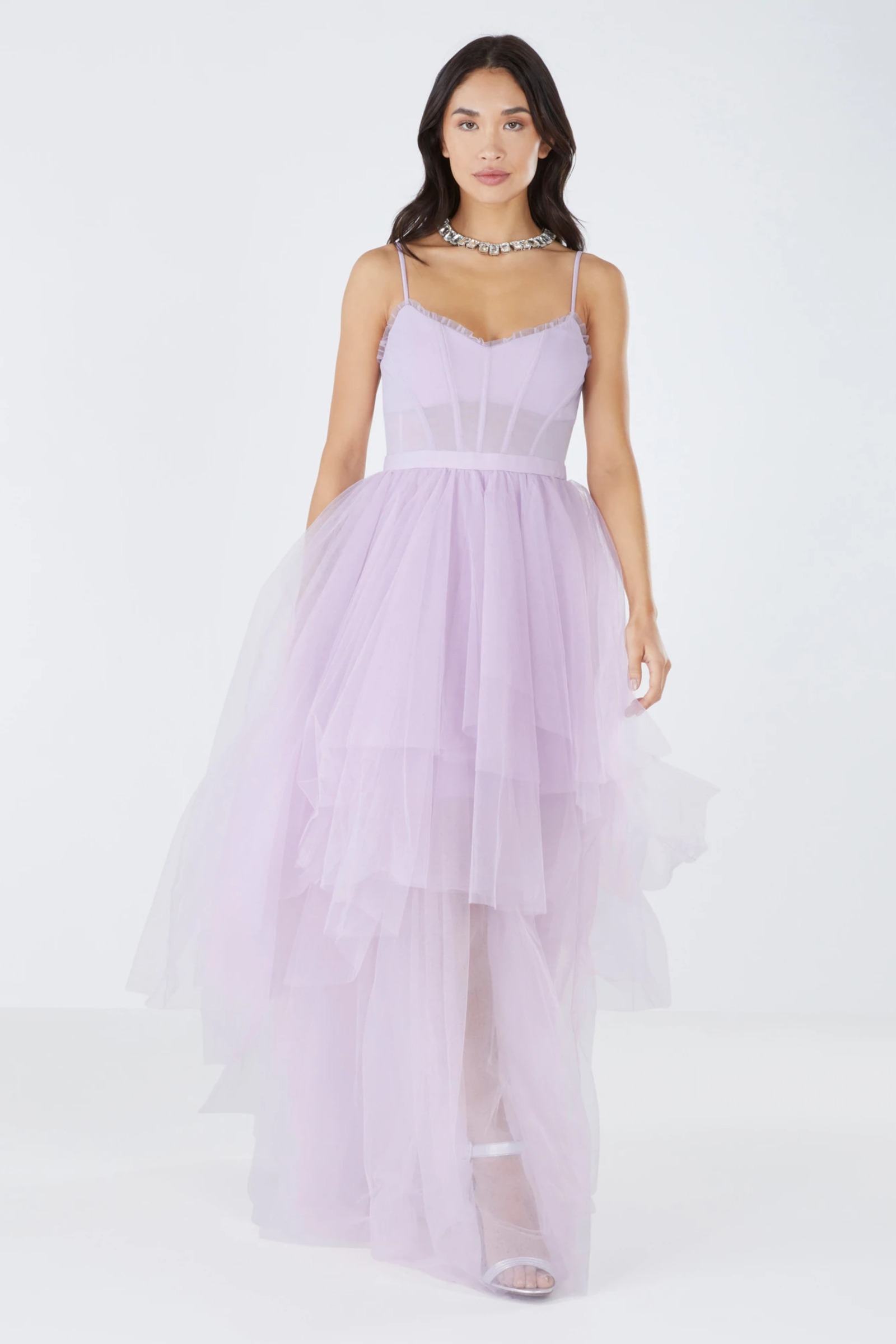 Bcbg purple shop gown