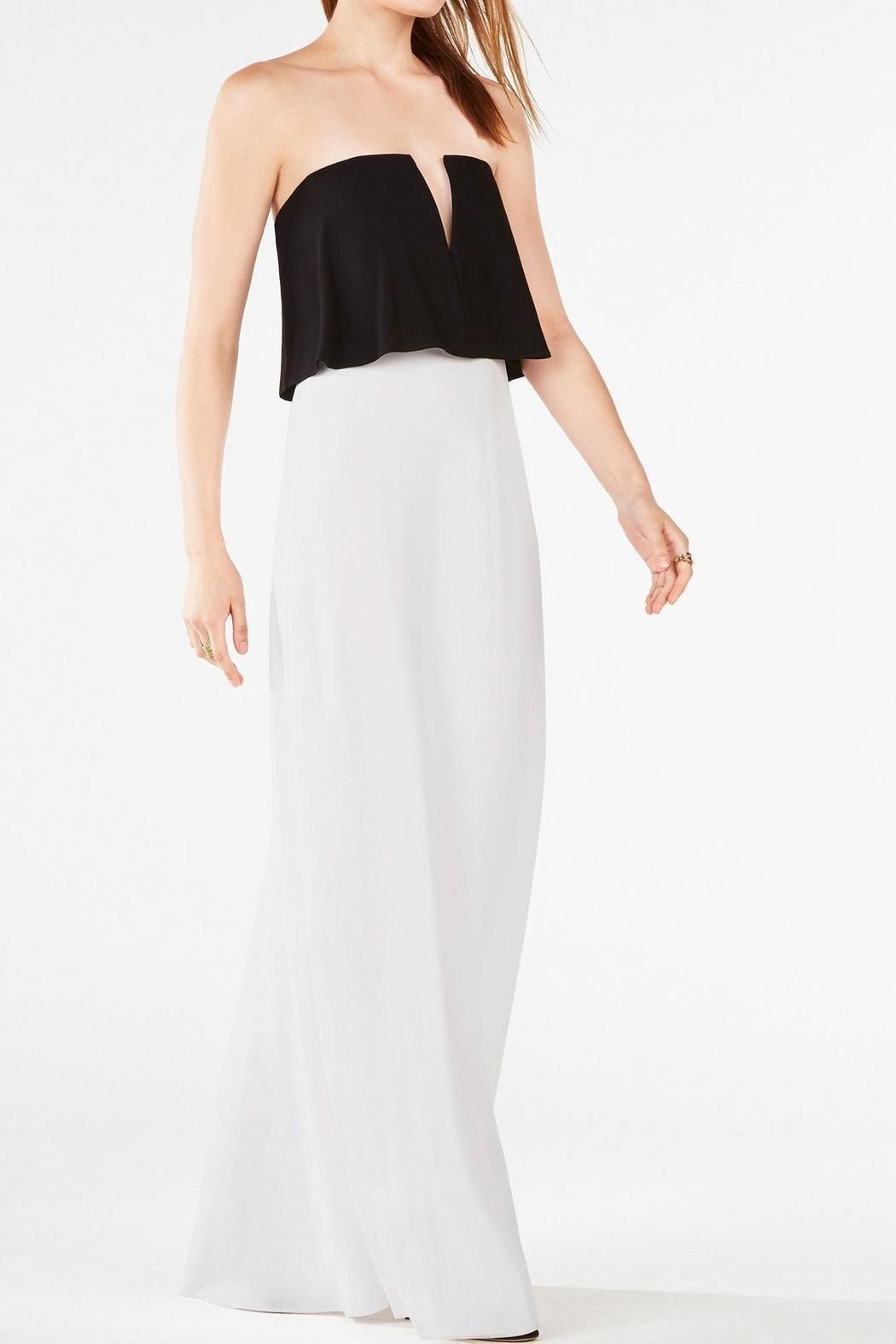 Bcbg black shop and white dress