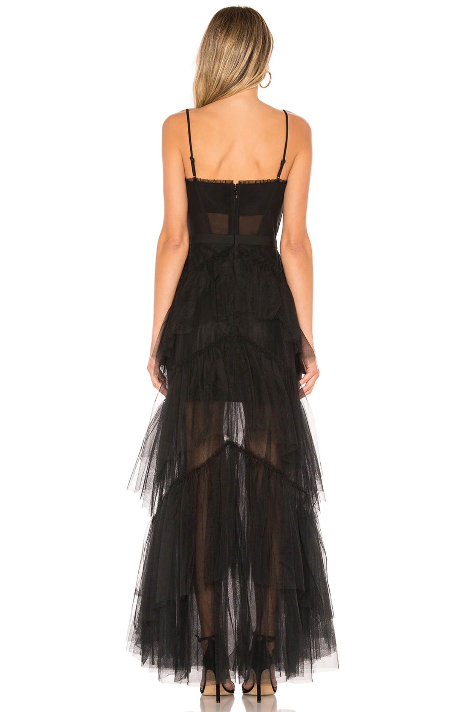 Rent BCBG MAX AZRIA Flowy Ruffles Long Dress in Dubai