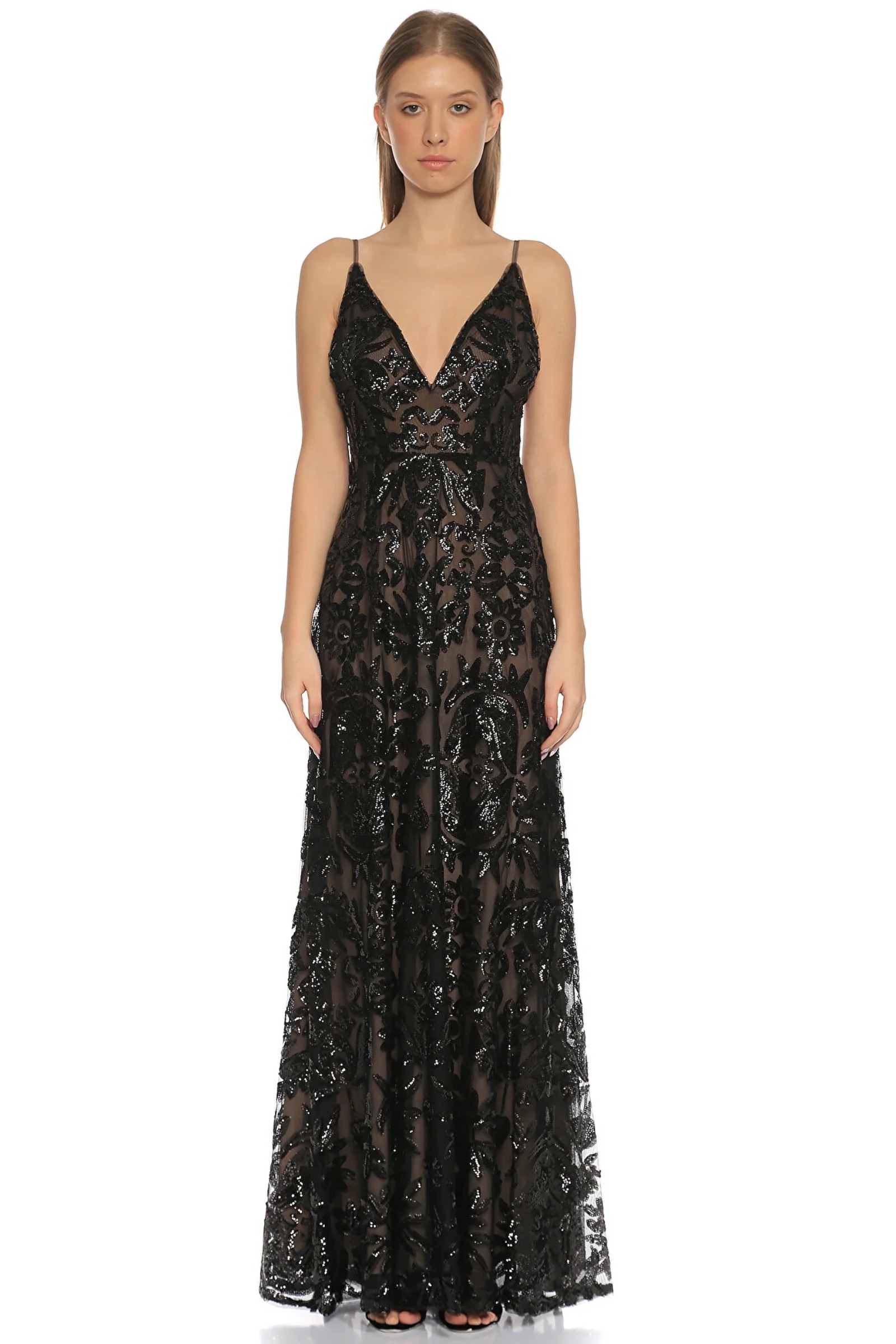 chinese dress ladies High Draped Slit Gown – BCBGMAXAZRIA main image 1