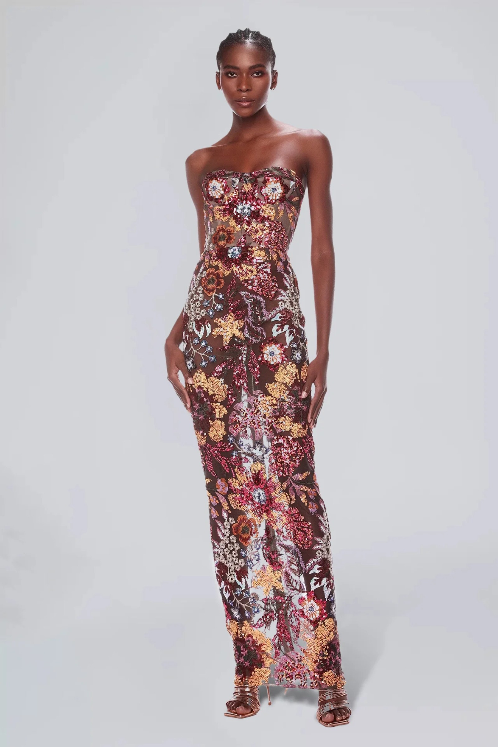 Rent BRONX & BANCO Strapless Fitted Sequins Dress in Dubai - Designer 24