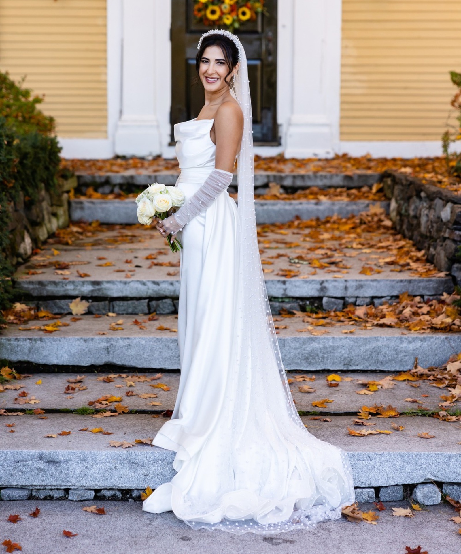 DRAPED SATIN DRESS