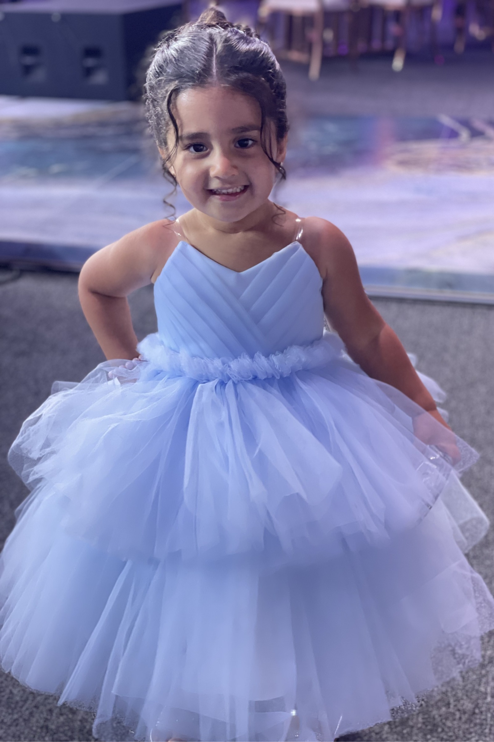 Rent CUSTOM MADE Strapless Ruffled Dress in Dubai - Designer 24