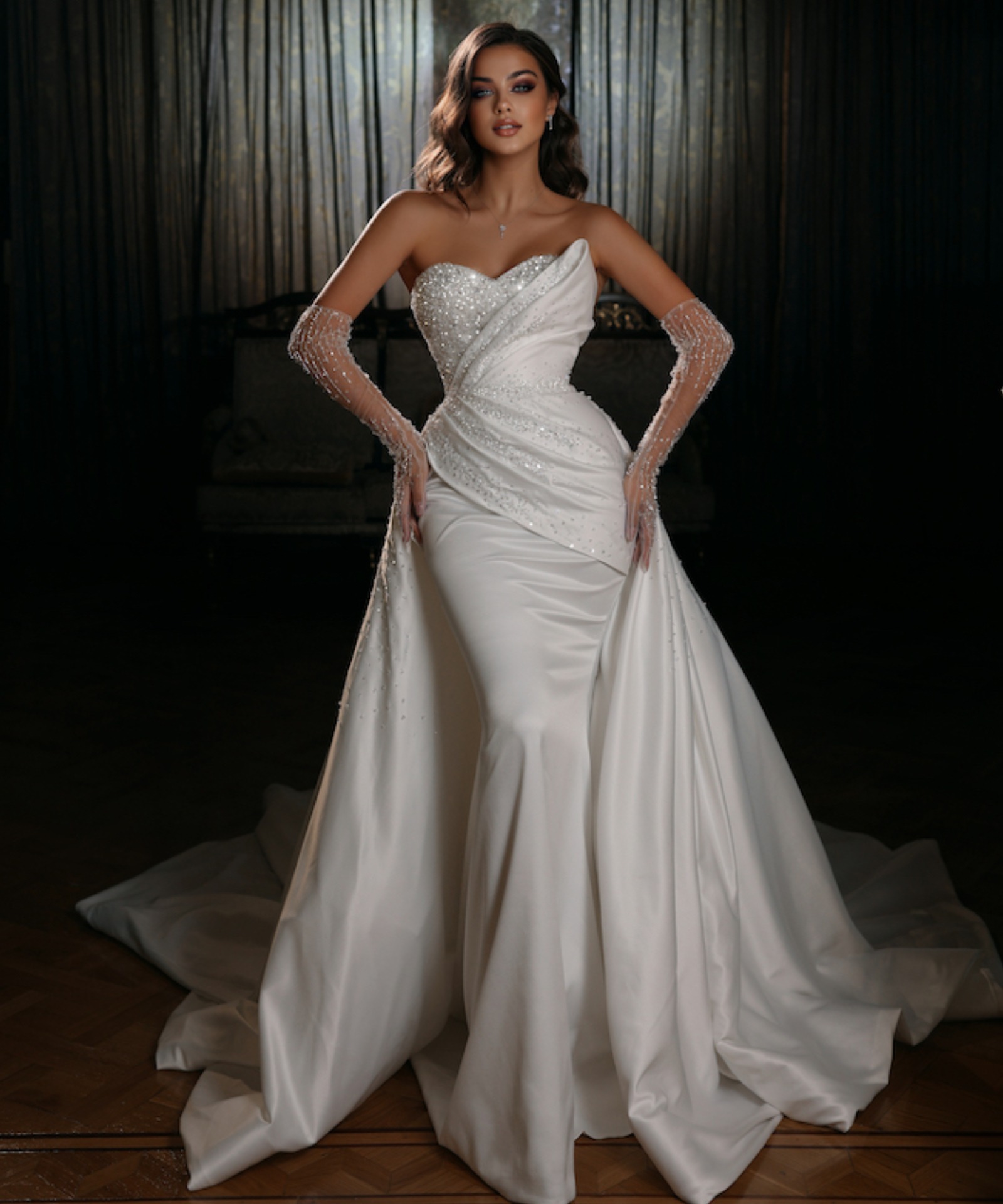 Rent DOVITA BRIDAL Strapless Sweetheart Bridal Gown in Dubai - Designer 24