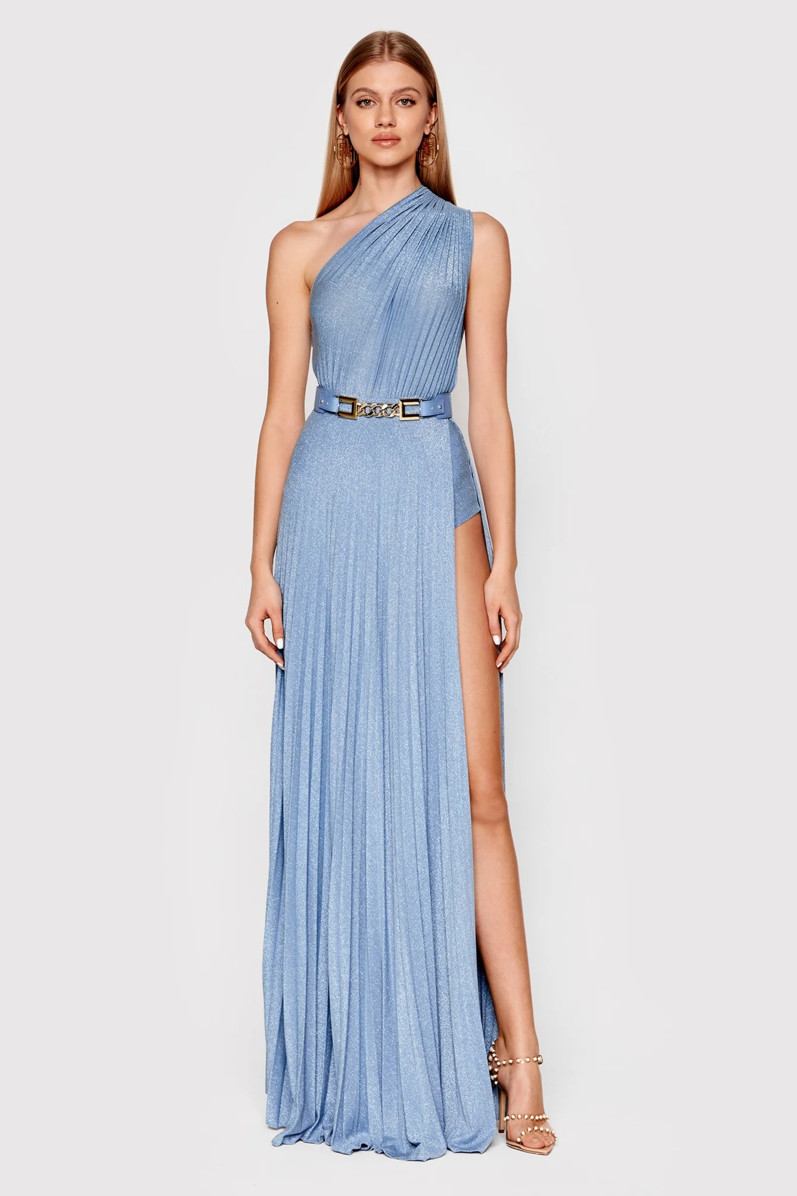 ELISABETTA FRANCHI 24AW ドレス-ロング ブルー系 Elisabetta Franchi x Pronovias | Occasion Wear