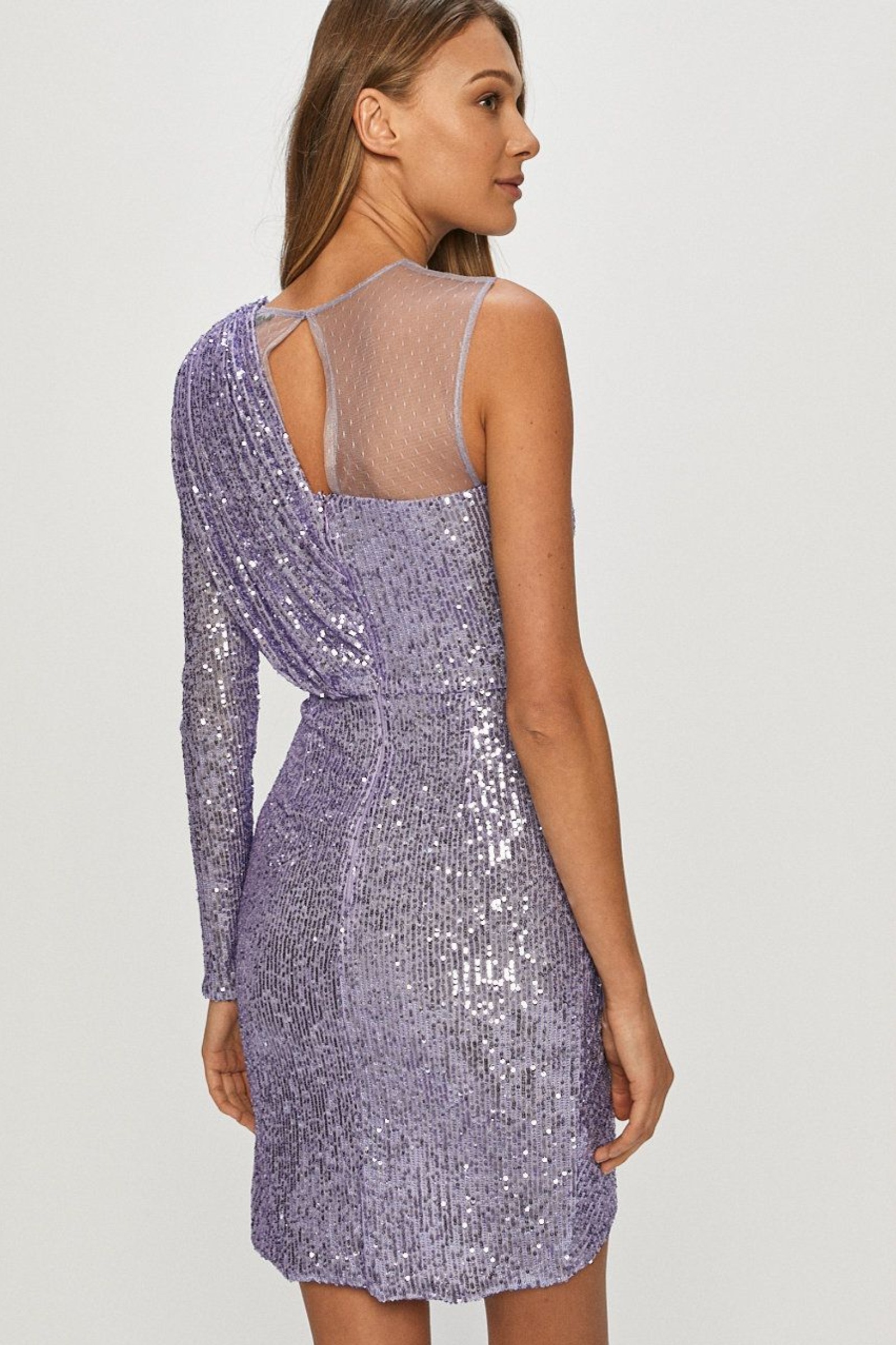 Rent ELISABETTA FRANCHI One Shoulder Sequins Short Dress in Rent ELISABETTA FRANCHI One Shoulder Sequins Short Dress in