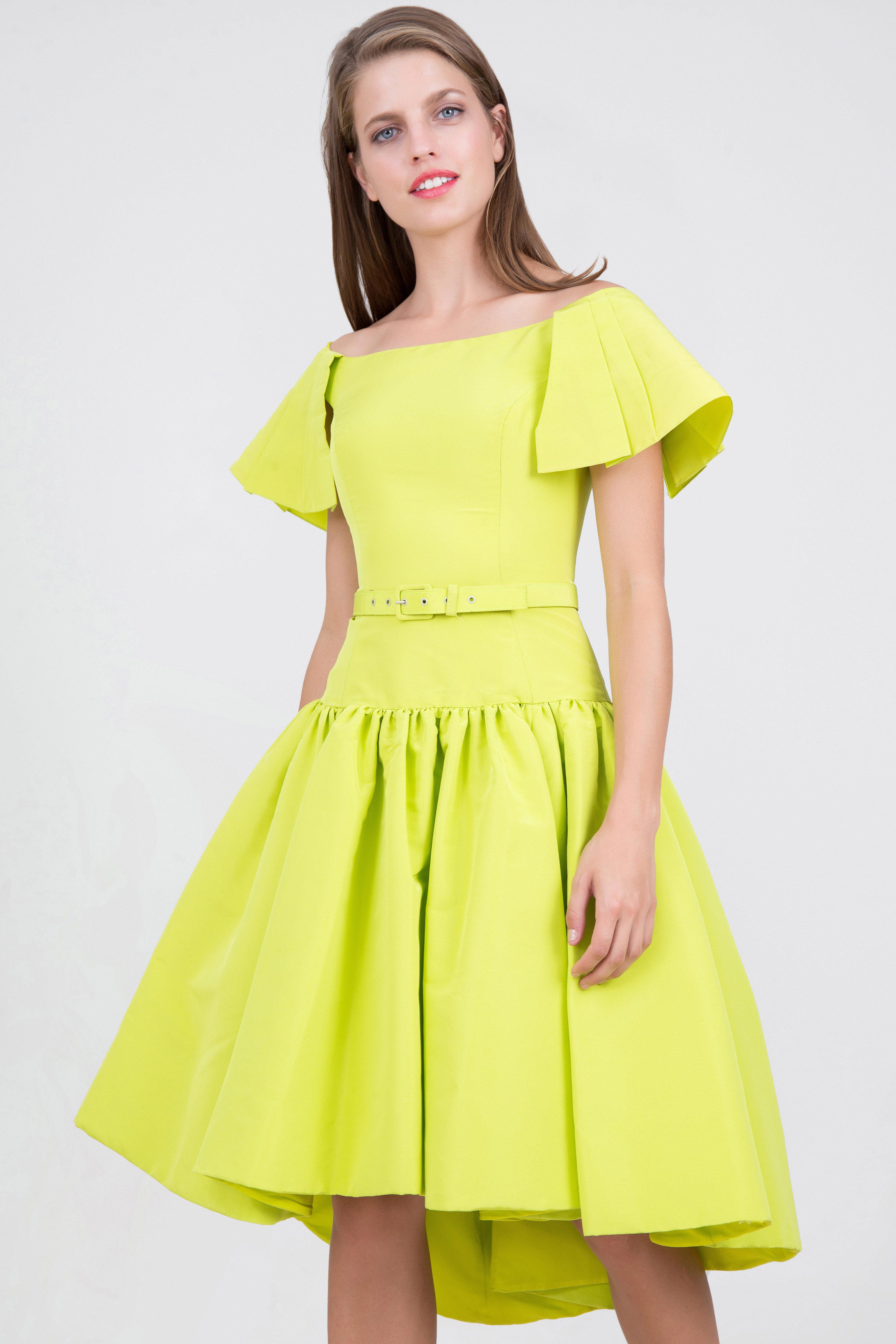 christian siriano yellow dress