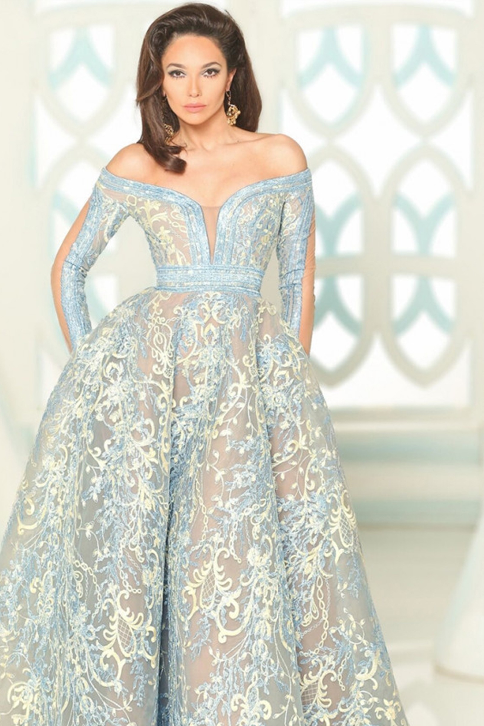 fouad sarkis couture evening gown