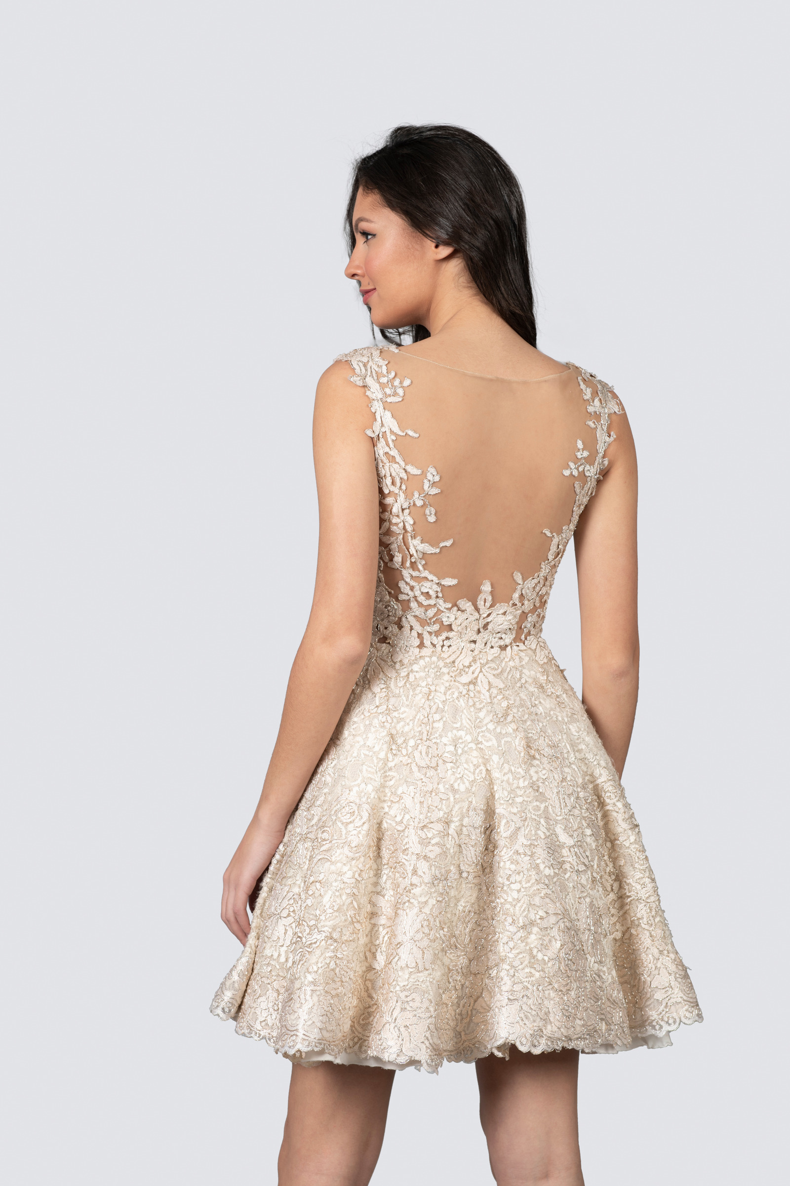 Rent Gaby Saliba Couture Fit Flare Lace Mini In Lebanon