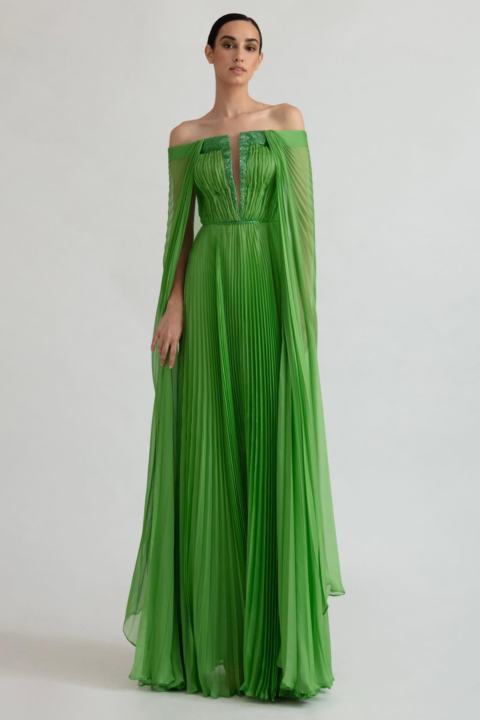 green emerald velvet dress Zero + Maria Cornejo Issa Dress Emerald