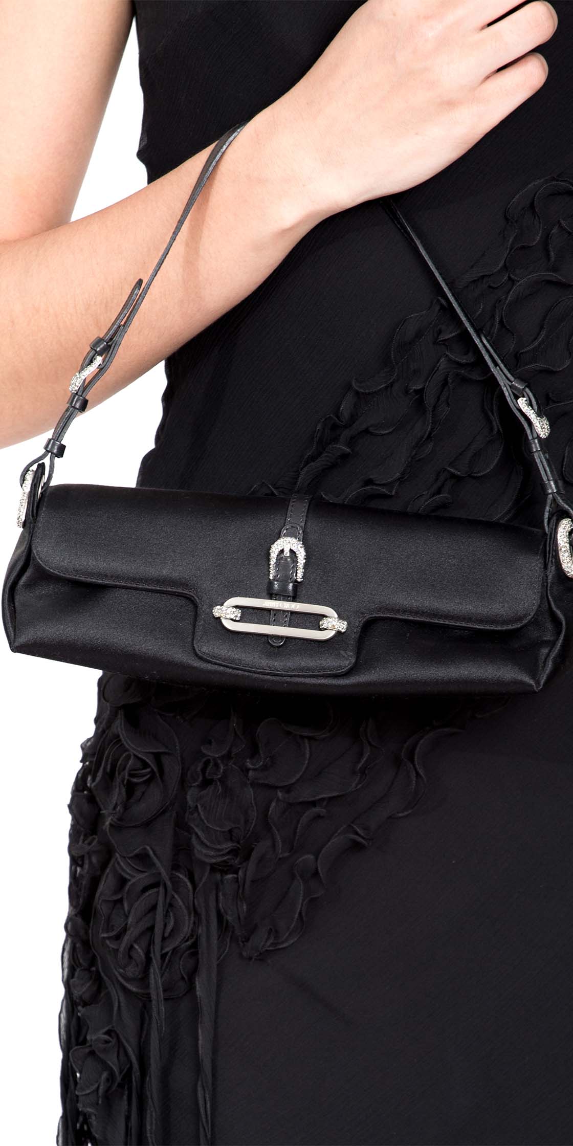 Rent JIMMY CHOO Satin Tulita Evening Clutch in Dubai Designer 24