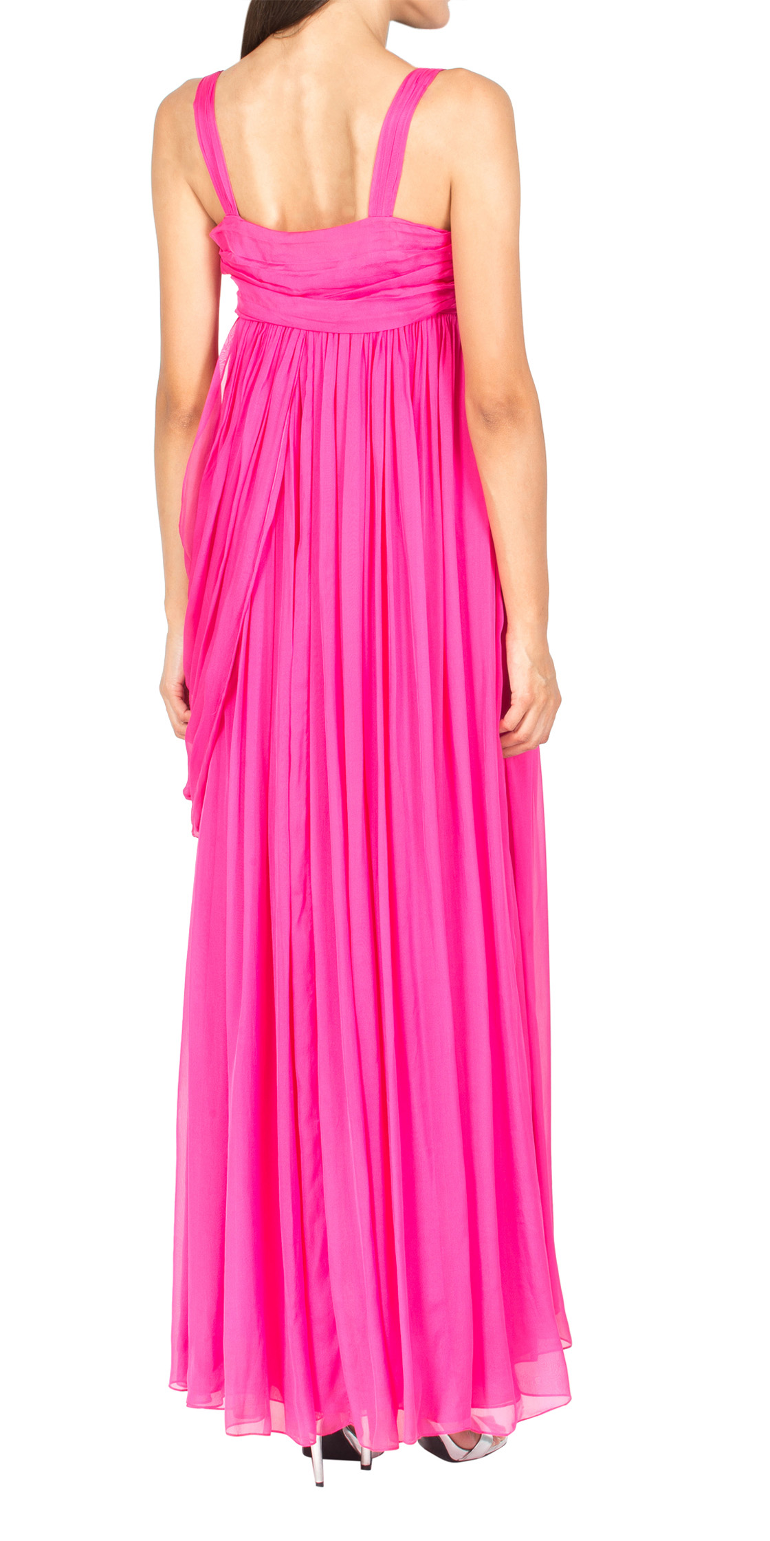 Bcbg draped shop chiffon maxi dress