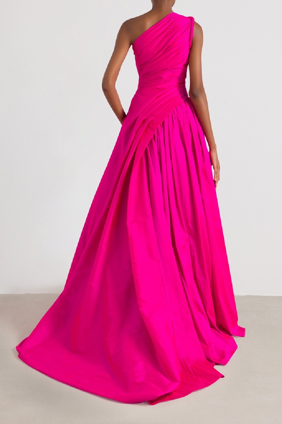 Rent MARMAR HALIM One Shoulder Wrap Slit Dress in Dubai - Designer 24