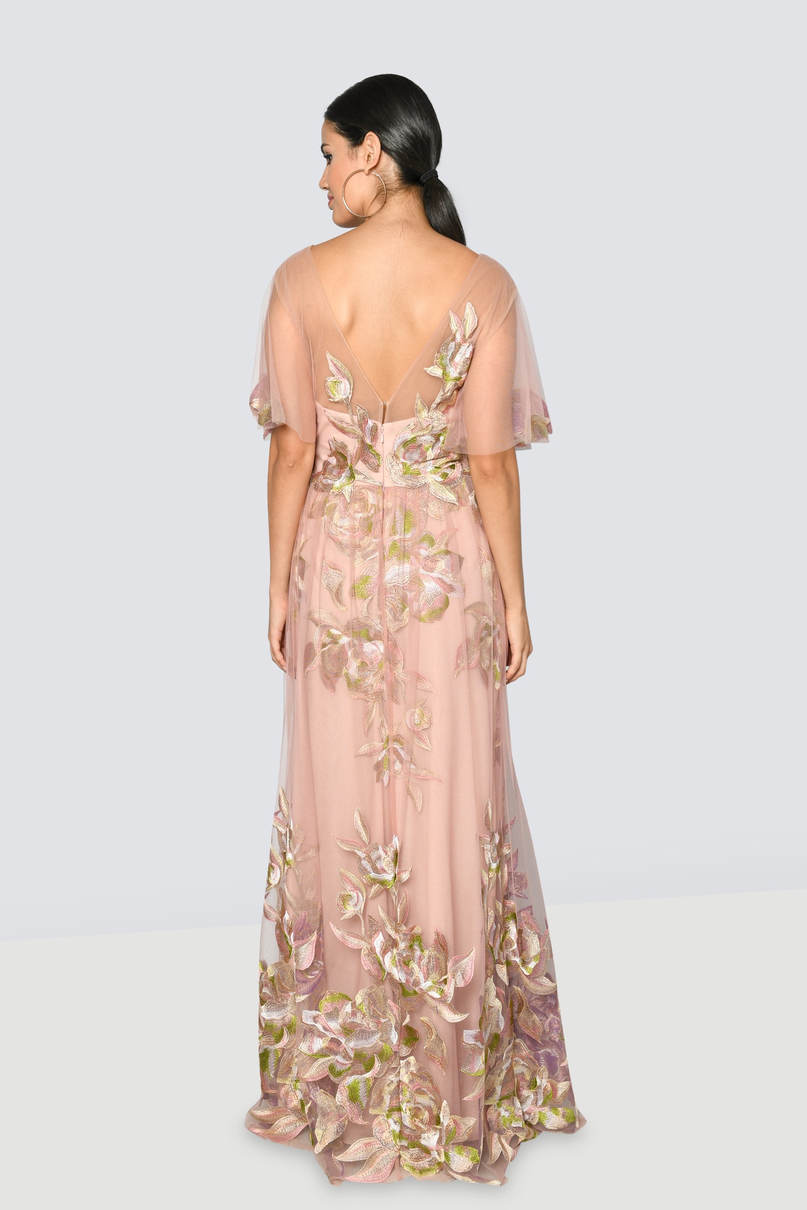 Marchesa Notte Floral-Embroidered Gown Story Rain, 59% OFF