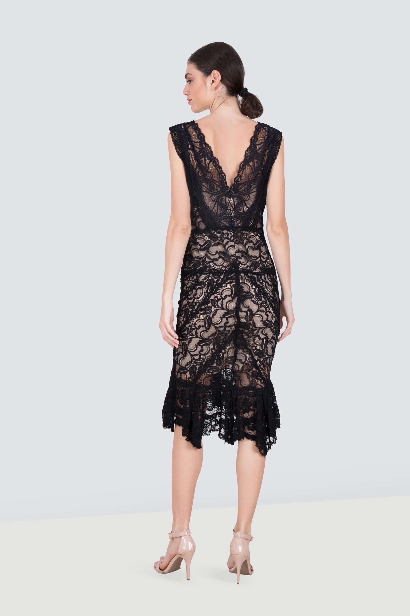 Nicole miller hotsell black lace dress