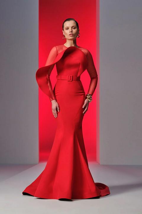 Rent ELISABETTA FRANCHI Flowy One Shoulder Long Dress in