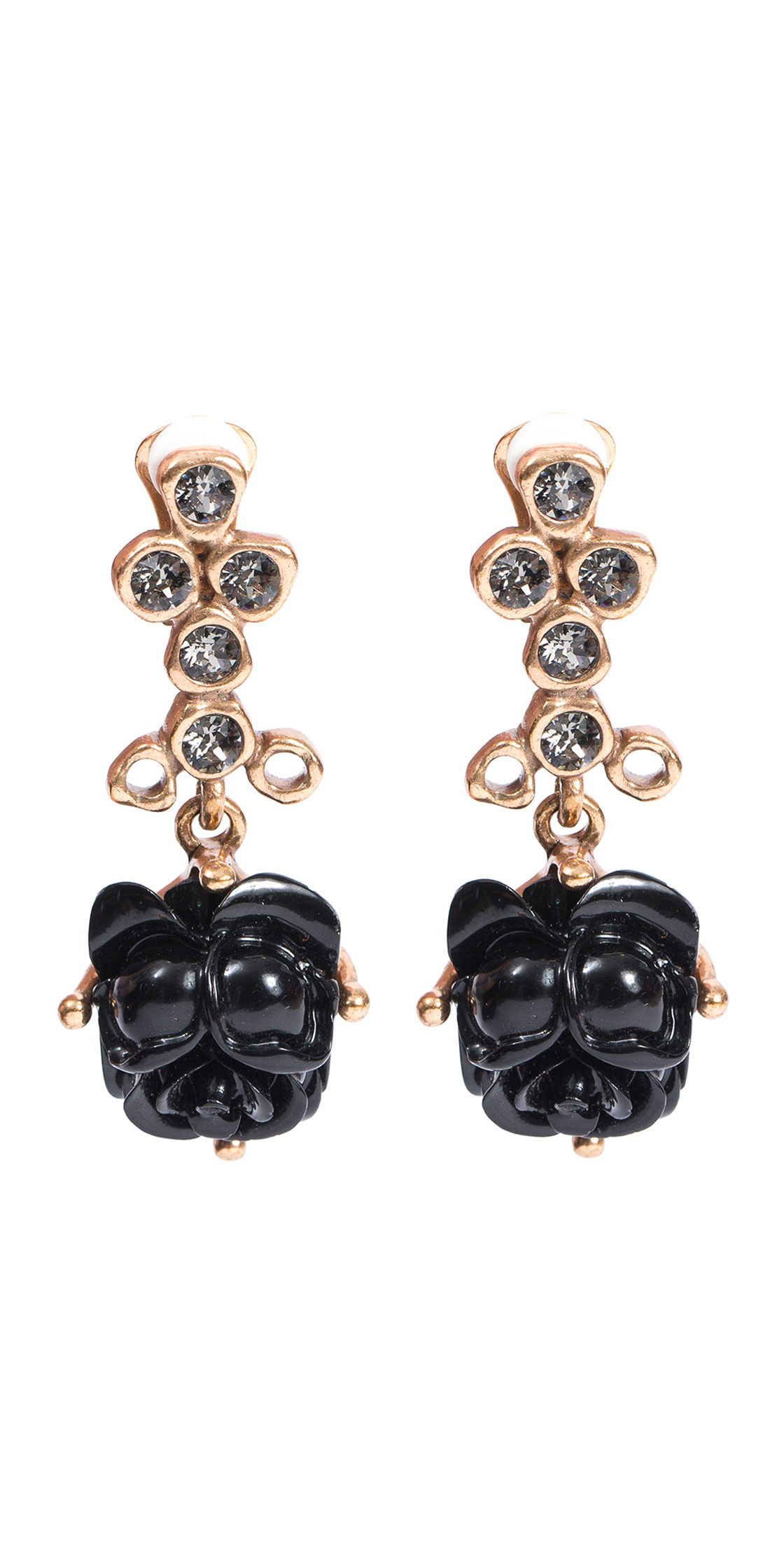 Oscar de la renta black earrings store