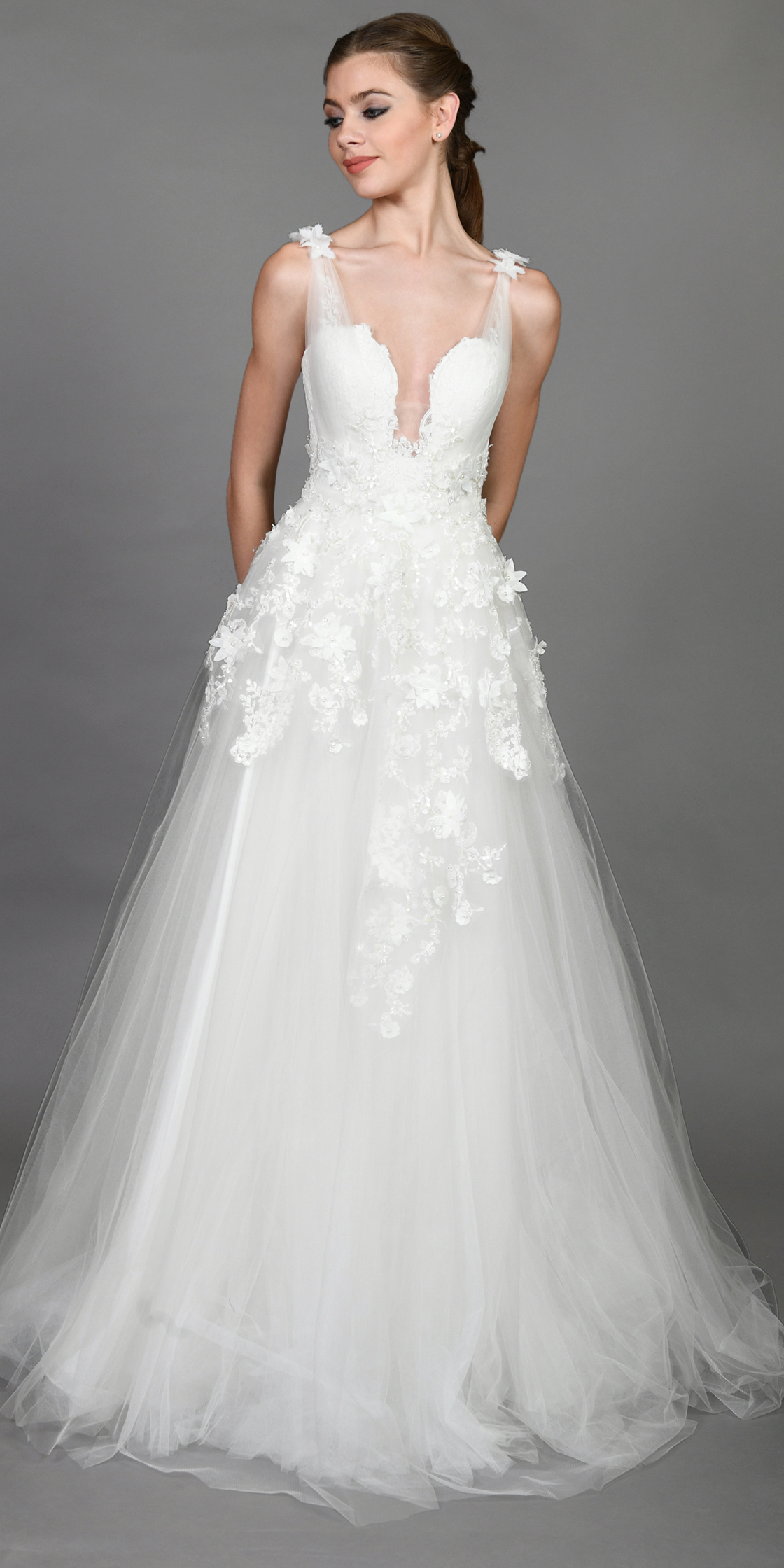Rent RONY EL AREIF Sleeveless Embroidered Tulle Gown in Lebanon - Designer  24