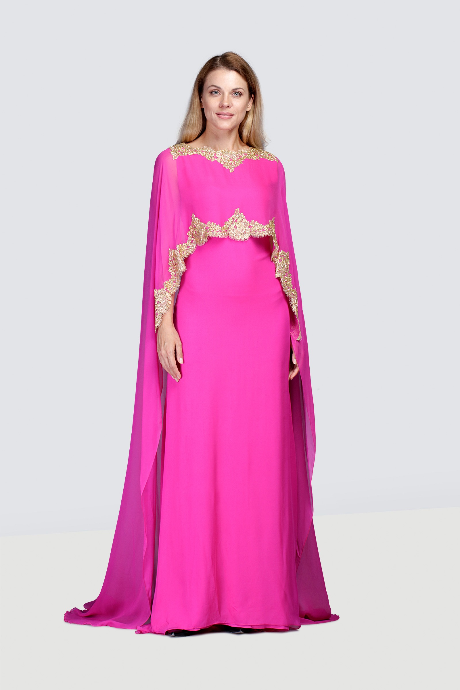 Rent REEM ACRA Cape Styled Flowy Dress in Dubai - Designer 24