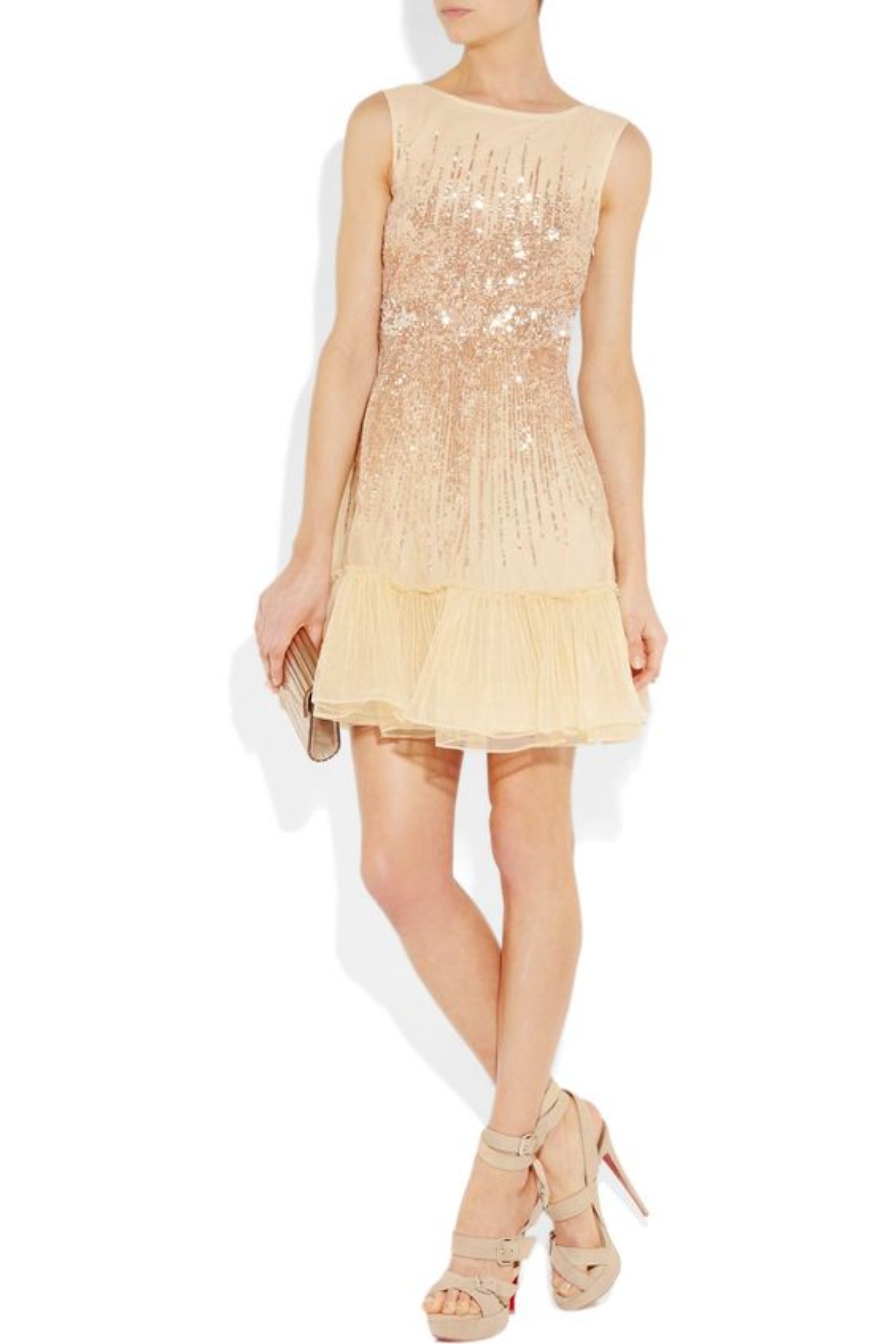 Rent RED VALENTINO Sleeveless Sequins Short Dress in Dubai - Designer 24