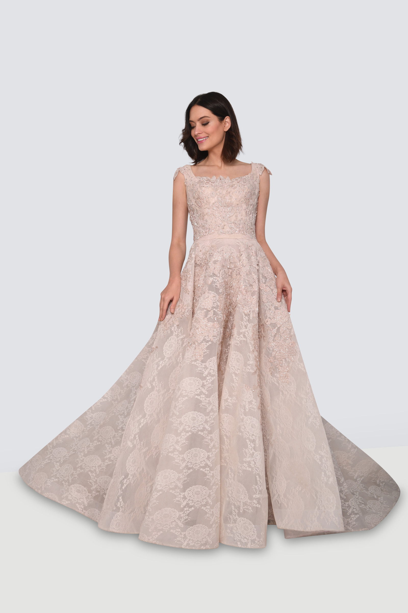 Rent Rony El Areif Off The Shoulder Lace Ballgown With