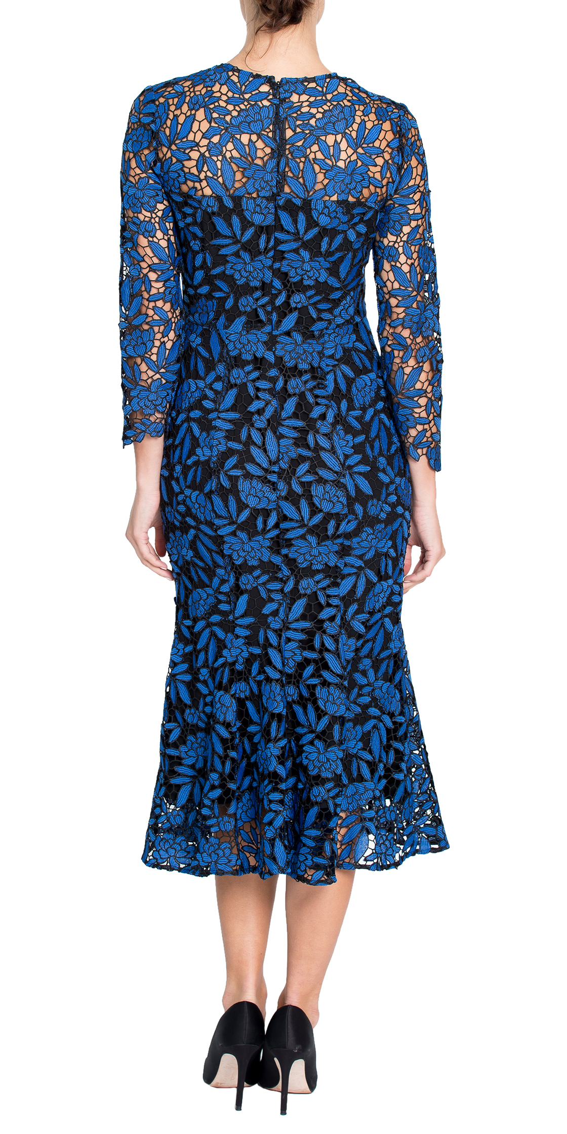 Shoshanna guipure lace midi dress clearance