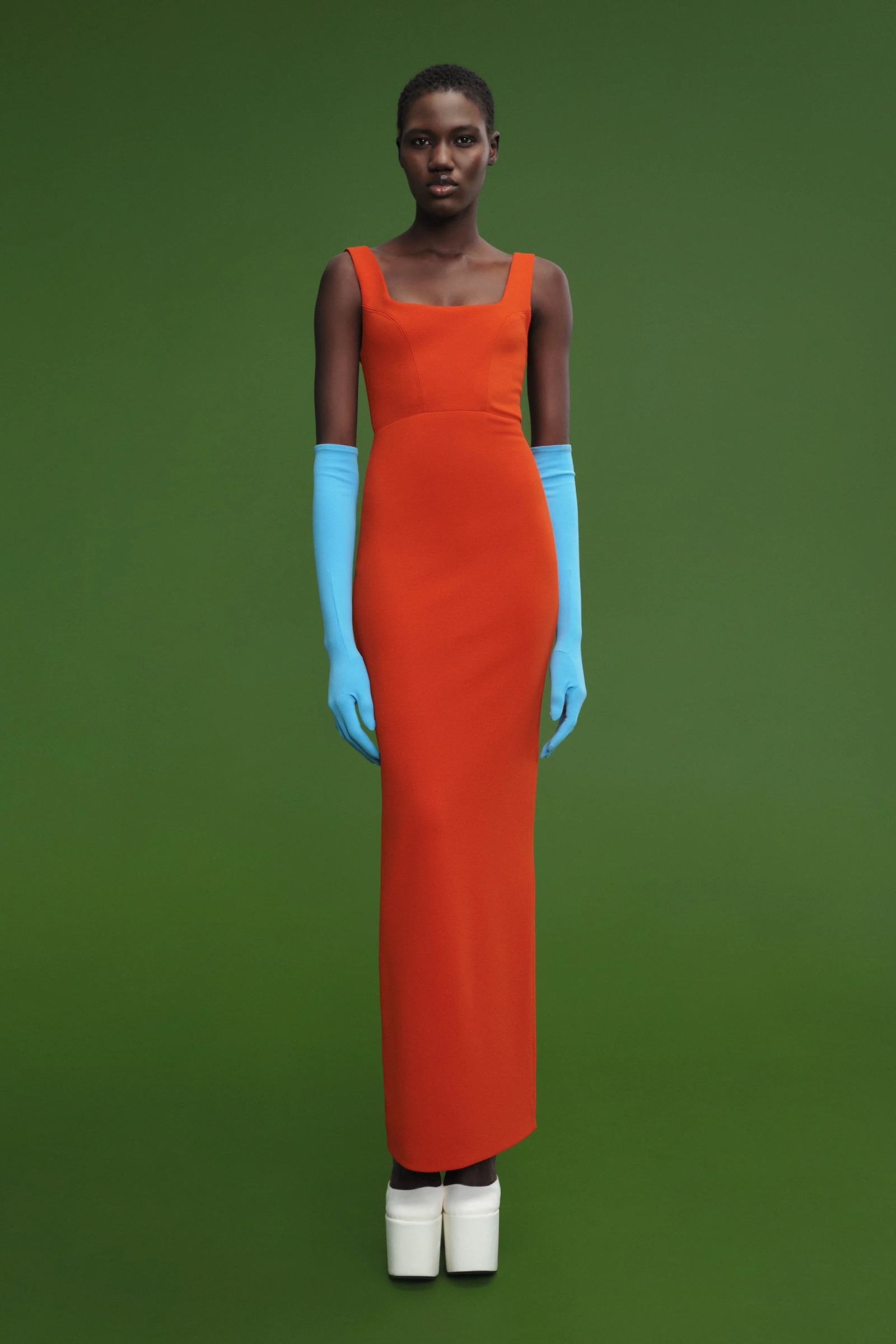 green emerald velvet dress Solace london Riva Embellished gown