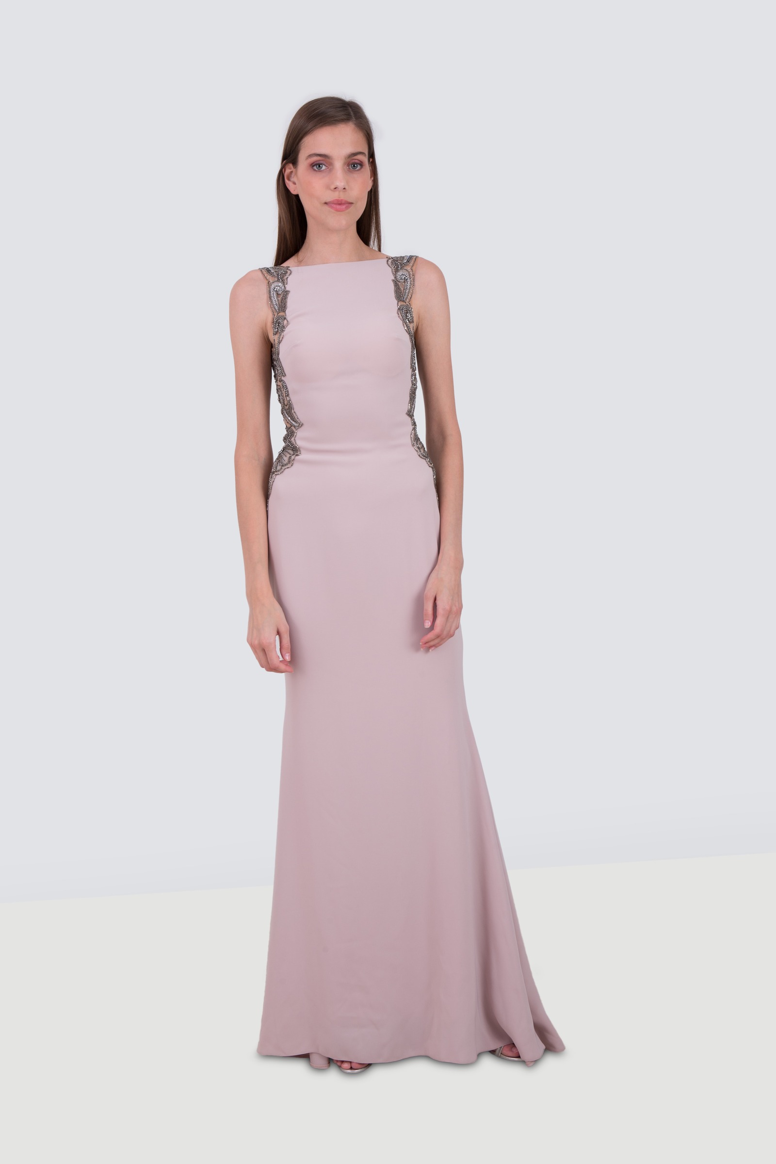 Tfnc riva pale outlet mauve maxi embellished dress