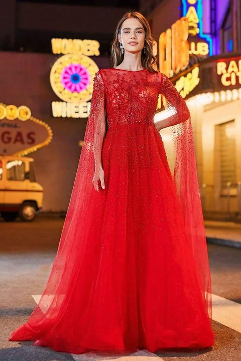 Rent SELF-PORTRAIT One Shoulder Lace Midi Dress in Dubai