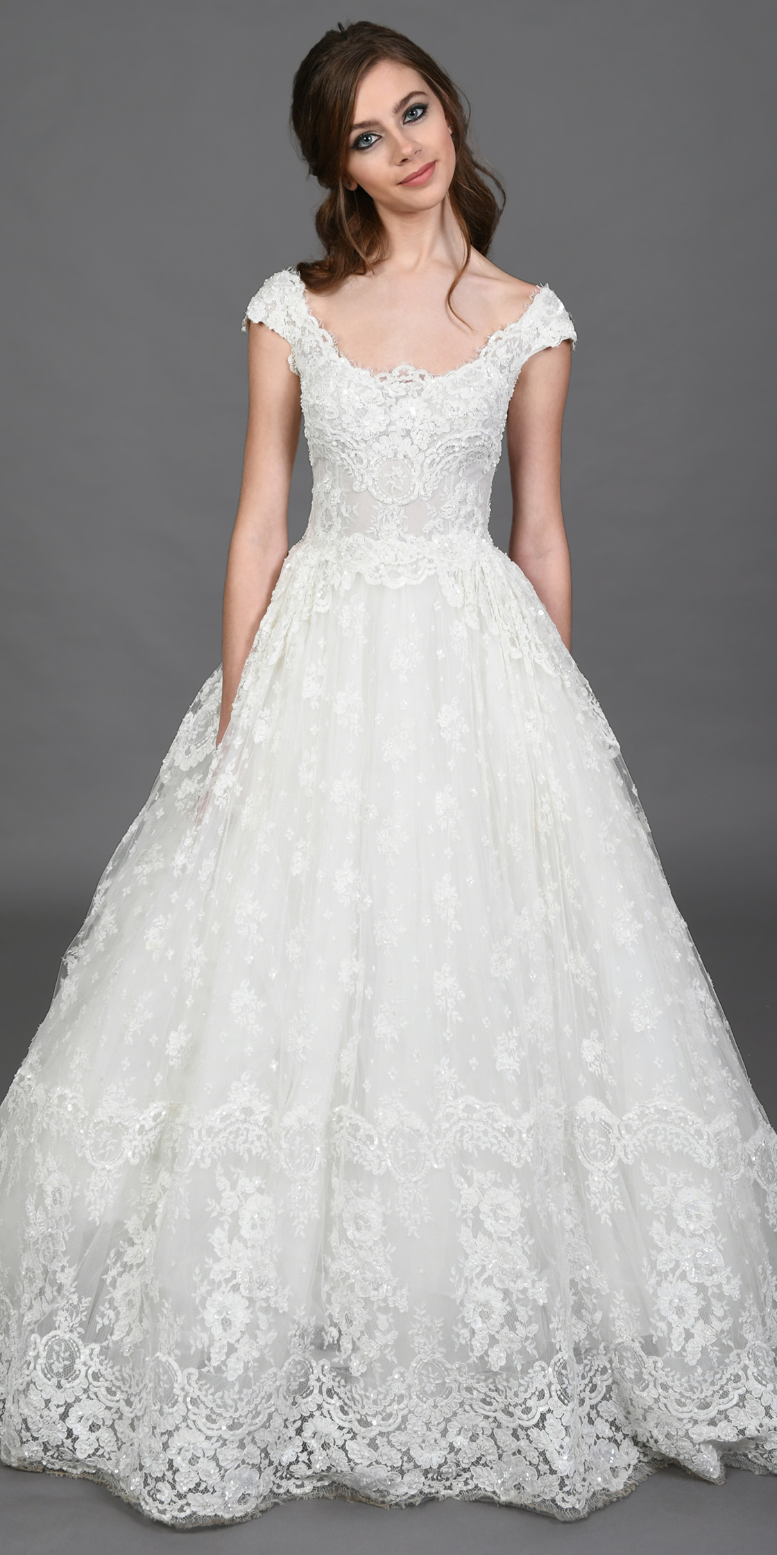 Rent Zuhair Murad Off The Shoulder Princess Cut Gown In