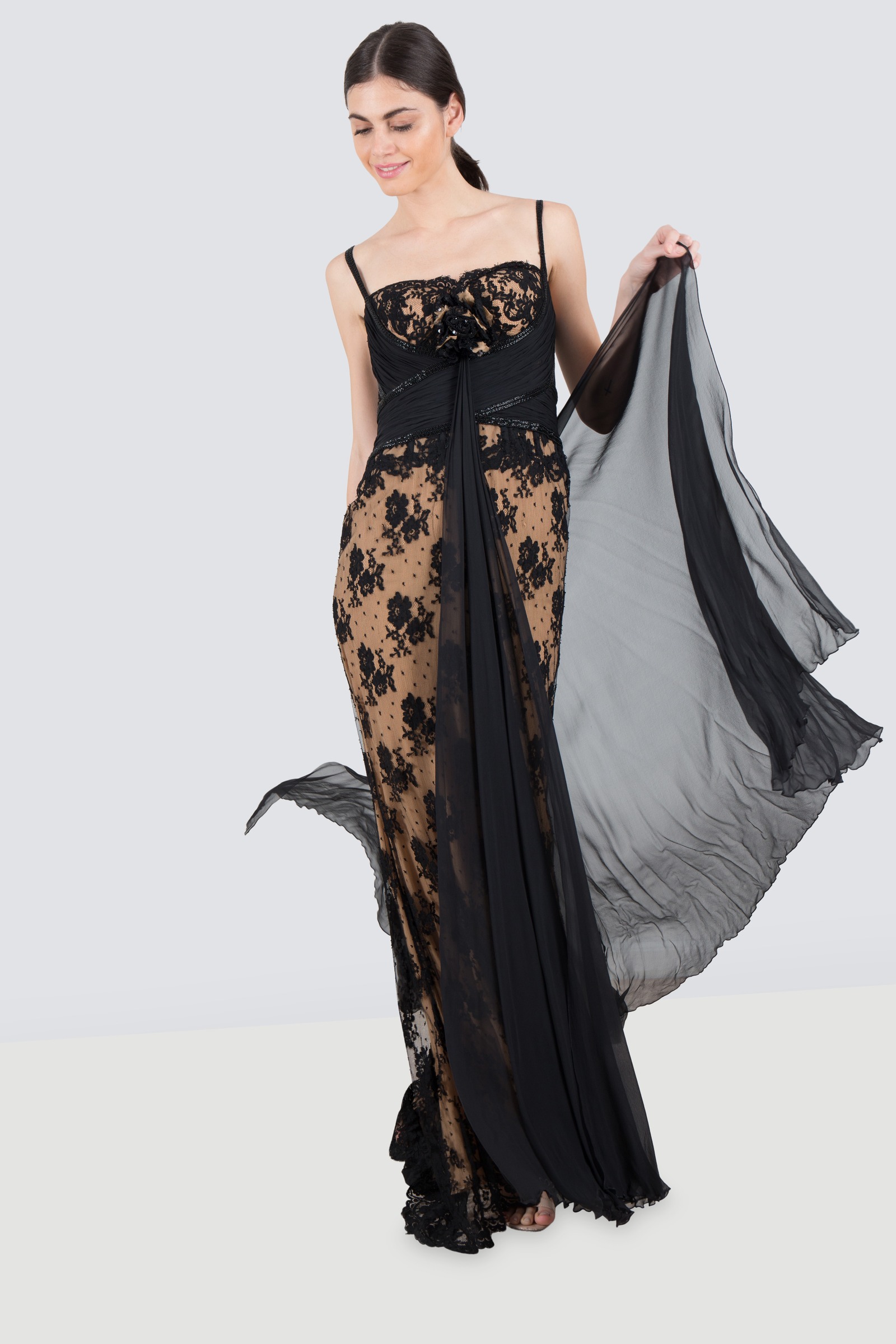 Rent ZUHAIR MURAD Beaded Lace Gown in ...